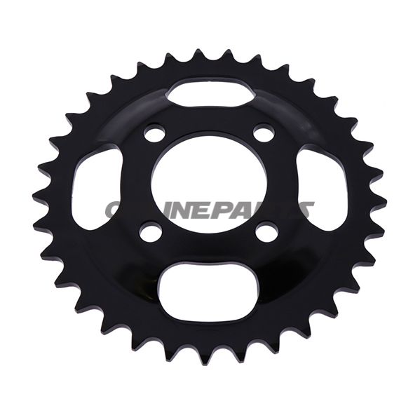 Rear Sprocket 33Tooth Pitch 520 Blackinner Diameter 055 Bolt Spacing 076