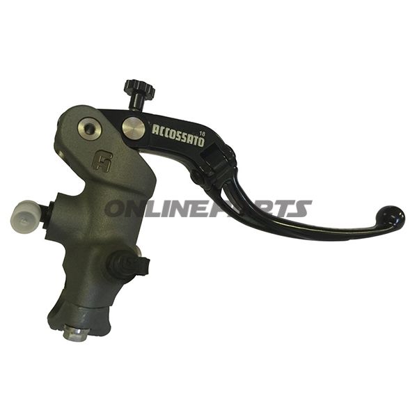 Accossato Hydraulic Brake Master Cylinder19 X 18 Folding Lever Black For 22Mm Bars