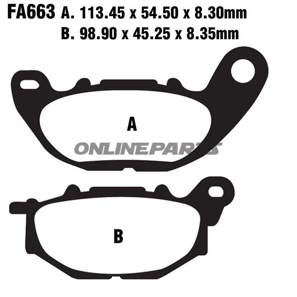 Brake Pads Std Ebc Fa663oder 7870091