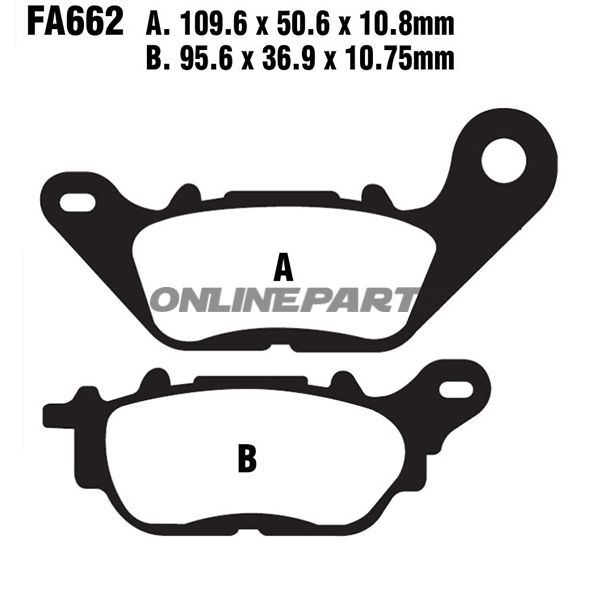 Brake Pads Sintered Hh Ebc Fa662hh