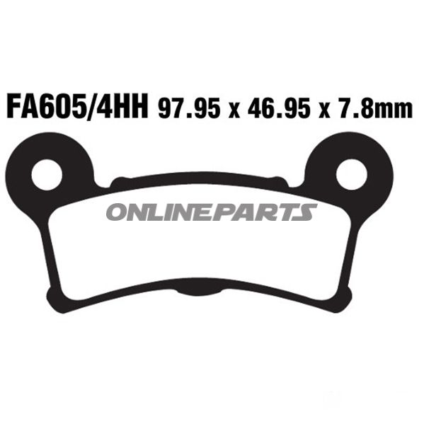 Brake Pad Semi-Sinter V Ebc Fa605/4V
