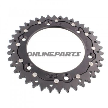 Tandhjul Dual 40Z tænder 520 sort ZF Indre diameter 125 Hulcirkkel 150