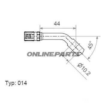 Vario Banjo Fittingtyp014 10 Mm 45Deg Gold