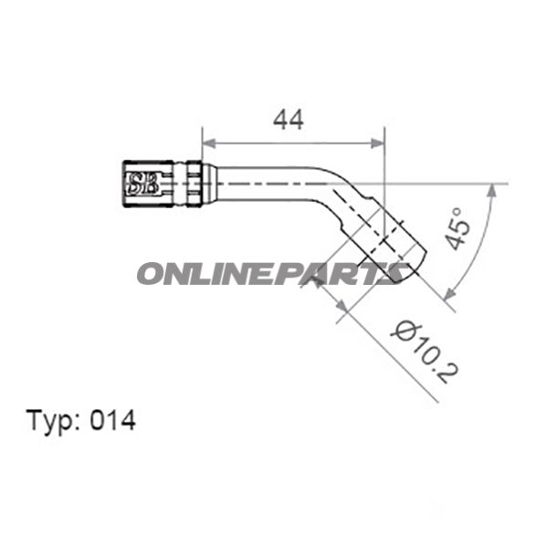 Vario Banjo Fittingtyp014 10 Mm 45Deg Gold