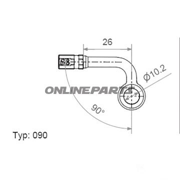 Vario Banjo Fittingtyp090 10 Mm 90Degs Schwarz