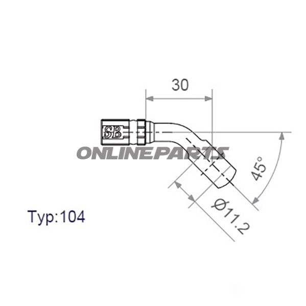 Vario Banjo Fittingtyp104 11.2Mm 45Deg Schwarz