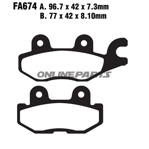 Brake Pads Std Ebc Fa674tt