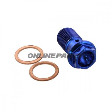 Banjo Bolt Single M10x1.00Titan Rac Blue Pb