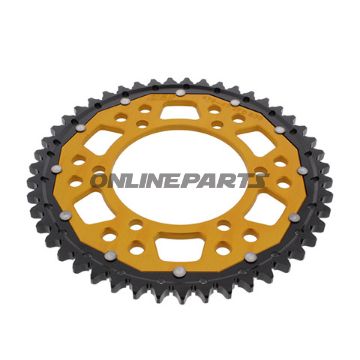 Tandhjul Dual 47Z tænder 530 guld ZF Indre diameter 110 Hulmønster 130
