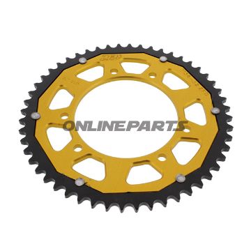 Tandhjul Dual 52Z tænder 428 guld ZF Indre diameter 105 Hulmønster 125