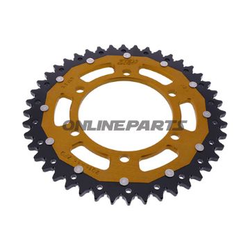 Bag tandhjul Dual 44 tænder  Pitch 525 Goldzf Inner Diameter 106 Bolt Spacing 125