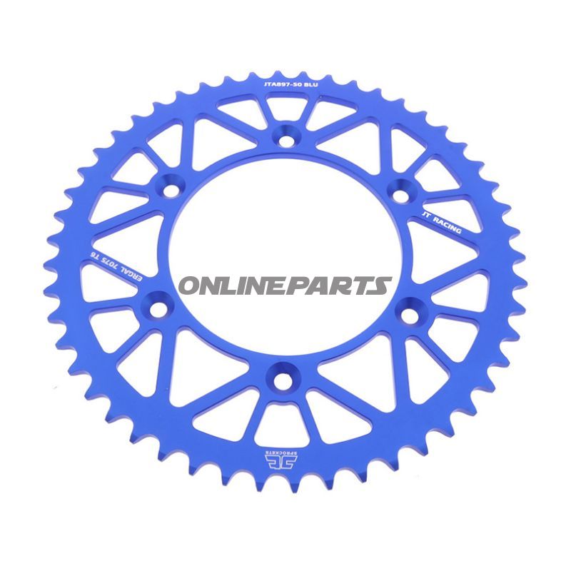 Rear Sprocket Aluminium 50 Tooth Pitch 520 Bluejt Inner Diameter 125 Bolt Spacing 150