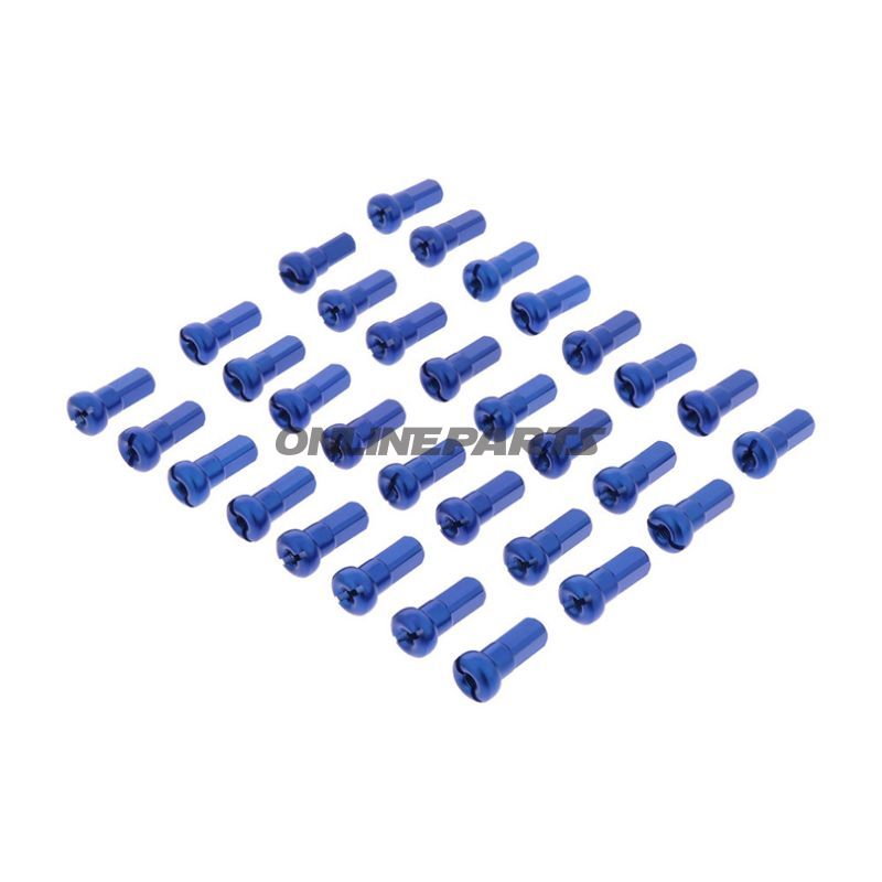 Spoke Nipple Kit Front36 Piece Alu Blue