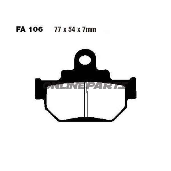 Brake Pads Std Ebc Fa106ttaltn 7871601
