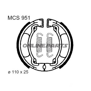 Brake Shoes Inc Springs Trwaltn 7328198