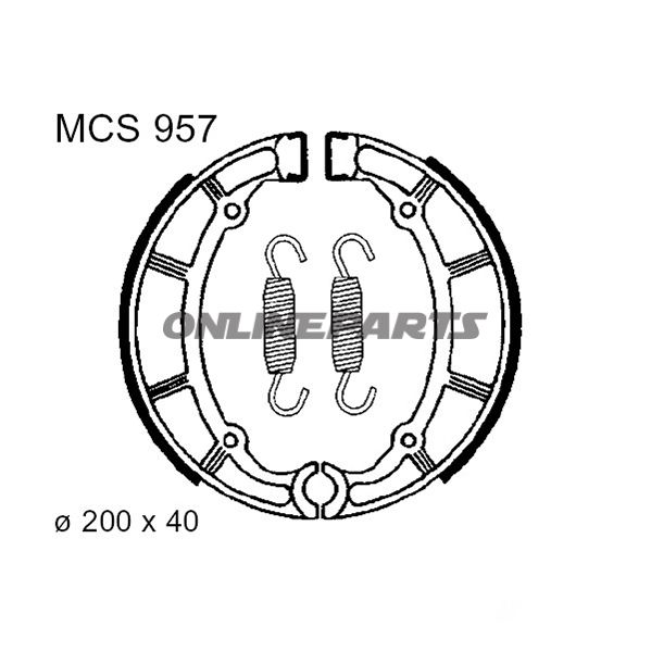 Brake Shoes Inc Springs Trwaltn 7326937