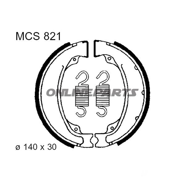 Brake Shoes Inc Springs Trwaltn 7372055