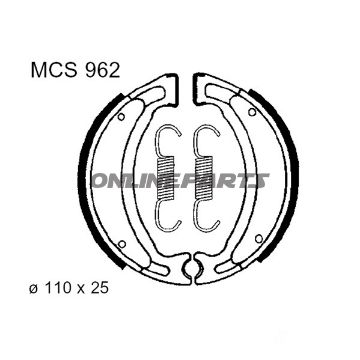 Brake Shoes Inc Springs Trwaltn 7379217