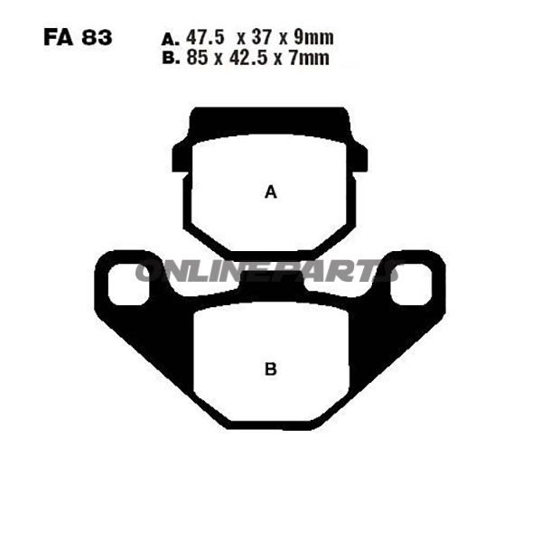 Brake Pads Sintered Hh Ebc Fa083hh