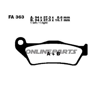 Brake Pads Sintered Hh Ebc Fa363hhaltn 7870959/7630017