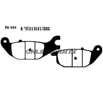 Brake Pads Std Ebc Fa343altn 7871874/7630069