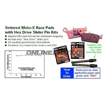 Brake Pads Sintered Mx-S Ebc Mxs185racing Mx