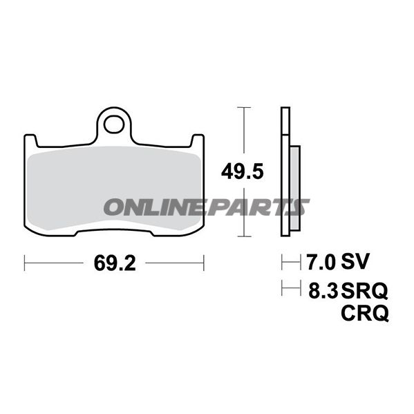 Brake Pads Sintered Sv Trwaltn 7324304/7630014