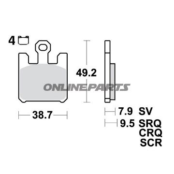 Brake Pads Sintered Sv Trwaltn 7320328/7630019