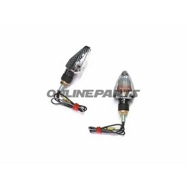 Mini Indicator Tri Look - Jmpcarbon Look With Clear Glass