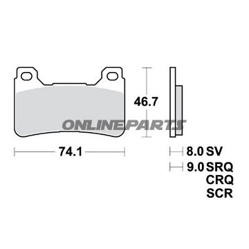 Brake Pads Sintered Sv Trwaltn 7320385