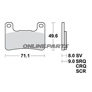 Brake Pads Sintered Sv Trwaltn 7320476/7630002