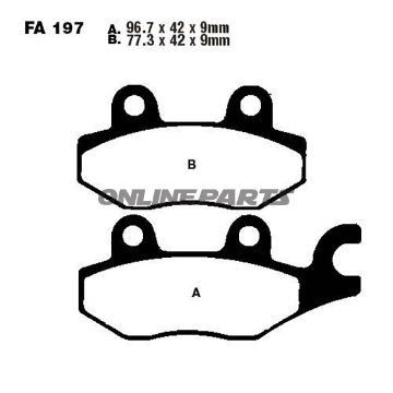 Brake Pads Sintered Hh Ebc Fa197hh