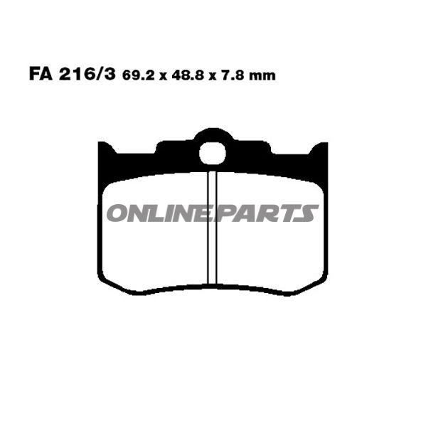 Brake Pads Sintered Hh Ebc Fa216/3Hh