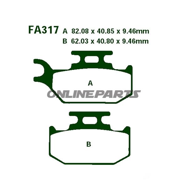 Brake Pads Std Ebc Fa317tt
