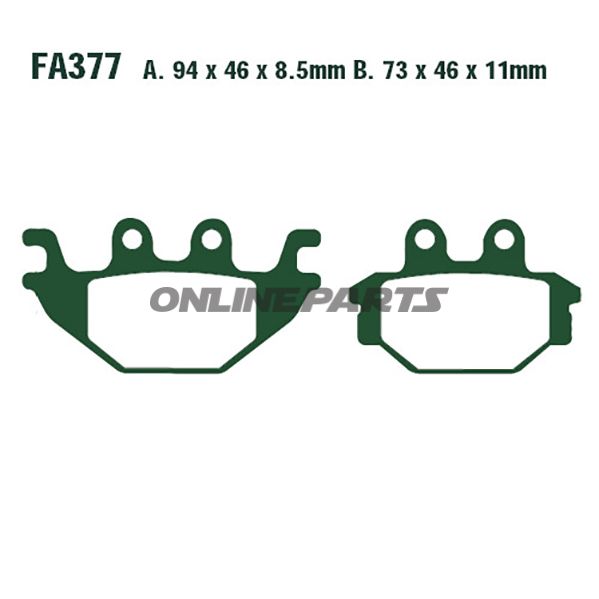 Brake Pads Sintered R Ebc Fa377rmx