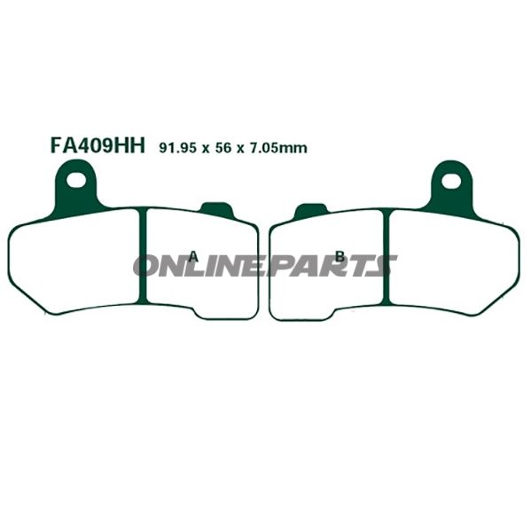 Brake Pads Sintered Hh Ebc Fa409hhaltn 7874472