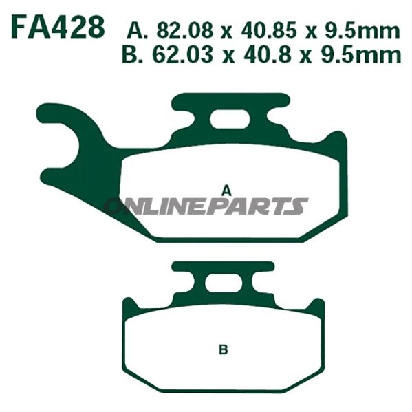 Brake Pads Std Ebc Fa428tt