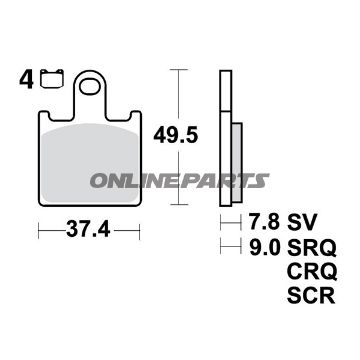 Brake Pads Sintered Trwaltn 7322175
