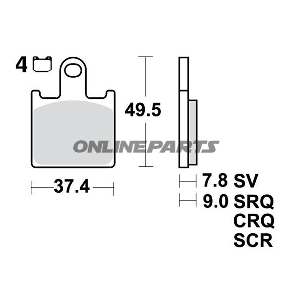 Brake Pads Sintered Trwaltn 7322175
