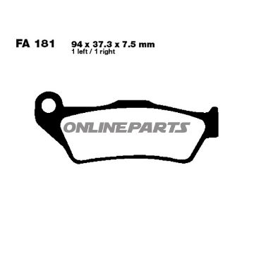 Brake Pads Scooter Ebc Sfa181altn 7875396