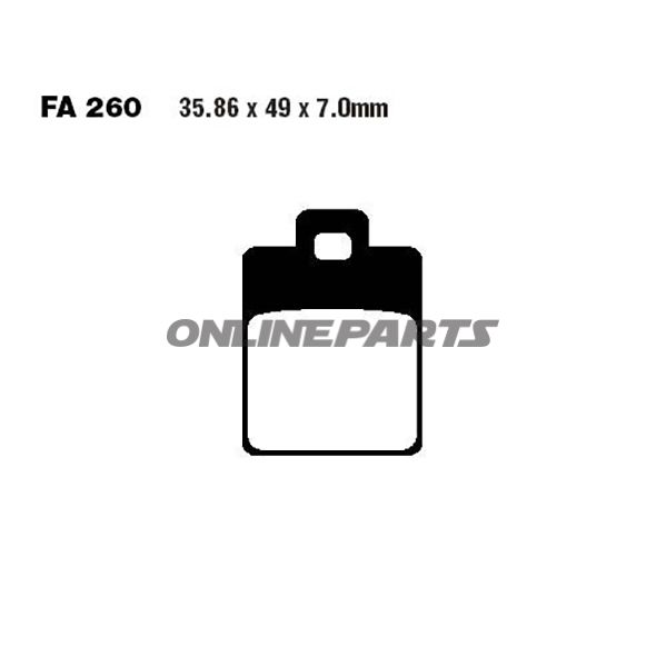 Brake Pads Scooter Ebc Sfa260altn 7874977