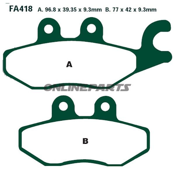 Brake Pads Scooter Ebc Sfa418oder 7870244