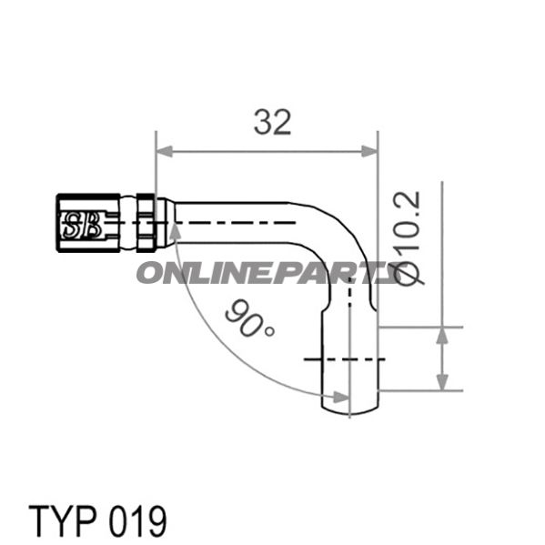 Typ019 10Mm 90Deg Black Banjo Variotyp019 10 Mm 90 Schwarz