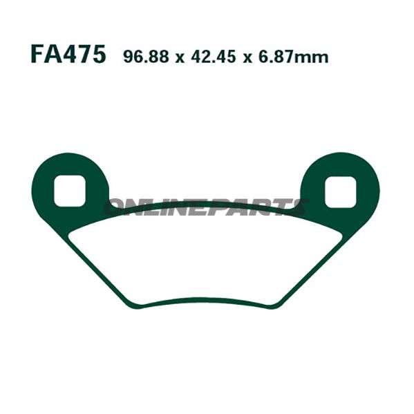 Brake Pads Std Ebc Fa475tt