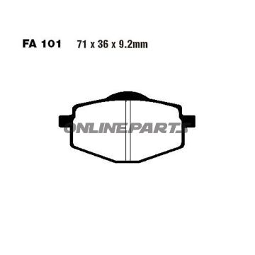 Brake Pads Scooter Sintered Hh Ebc Sfa101hh