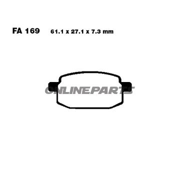 Brake Pads Scooter Sintered Hh Ebc Sfa169hh