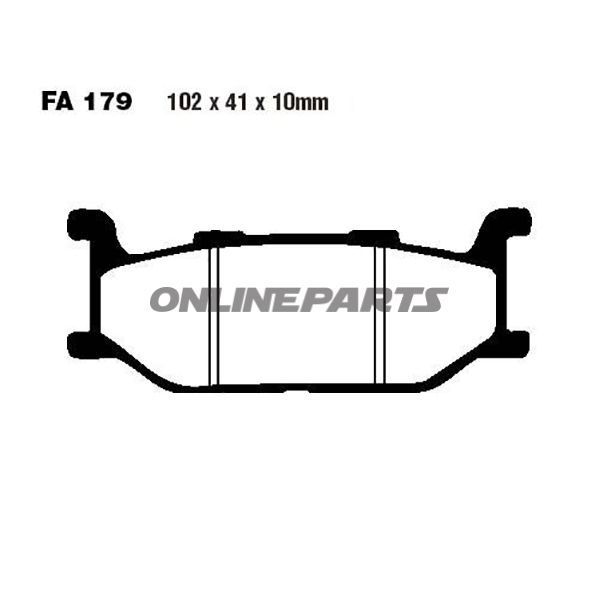 Brake Pads Scooter Sintered Hh Ebc Sfa179hhaltn 7873037