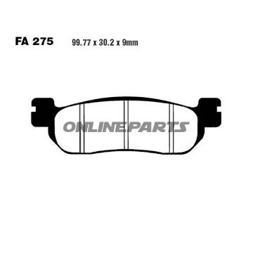 Brake Pads Scooter Sintered Hh Ebc Sfa275hhaltn 7873631