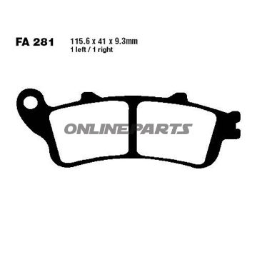 Brake Pads Scooter Sintered Hh Ebc Sfa281hhaltn 7873615