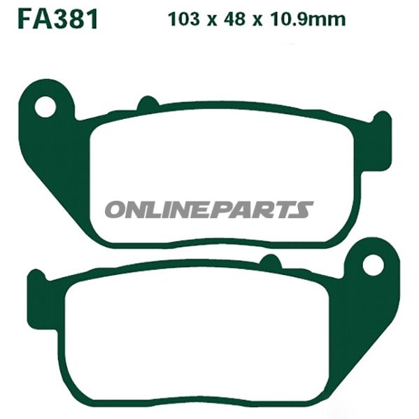 Brake Pads Sintered Hh Ebc Fa381hhaltn 7874183